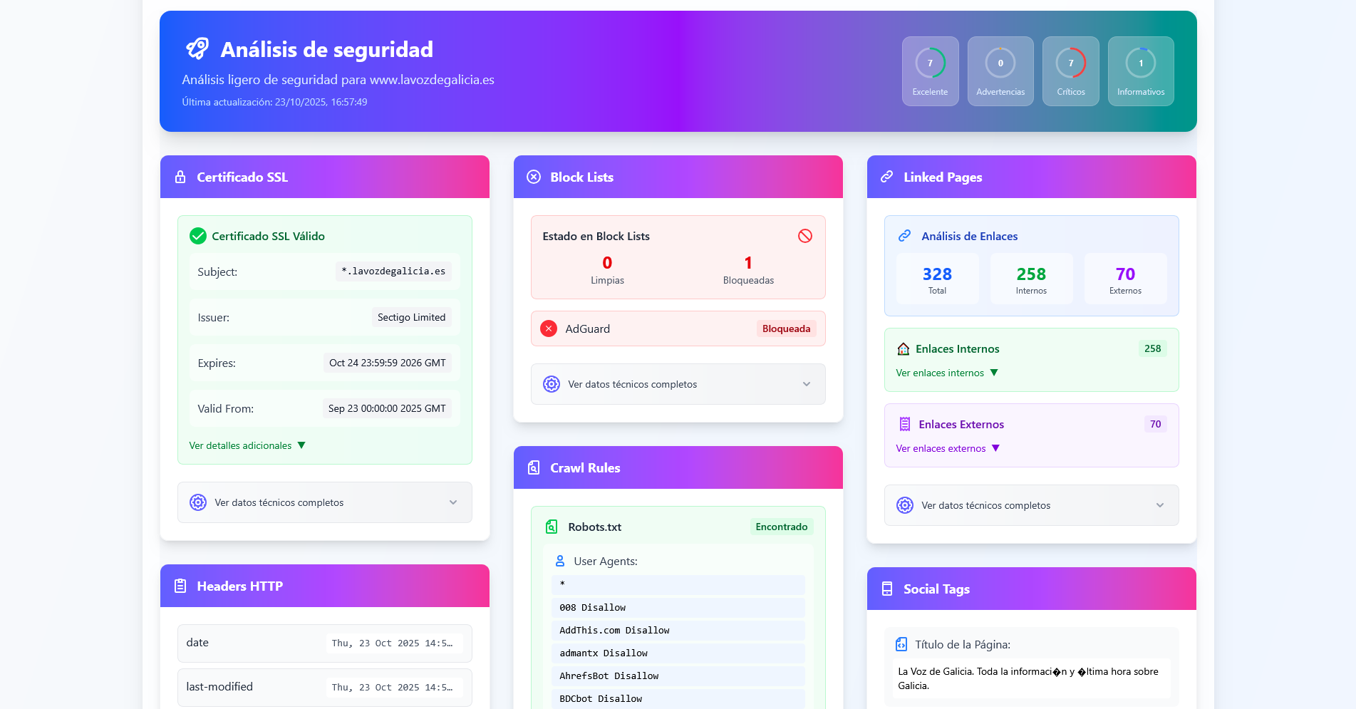 Tu Web a Juicio! screenshot 10